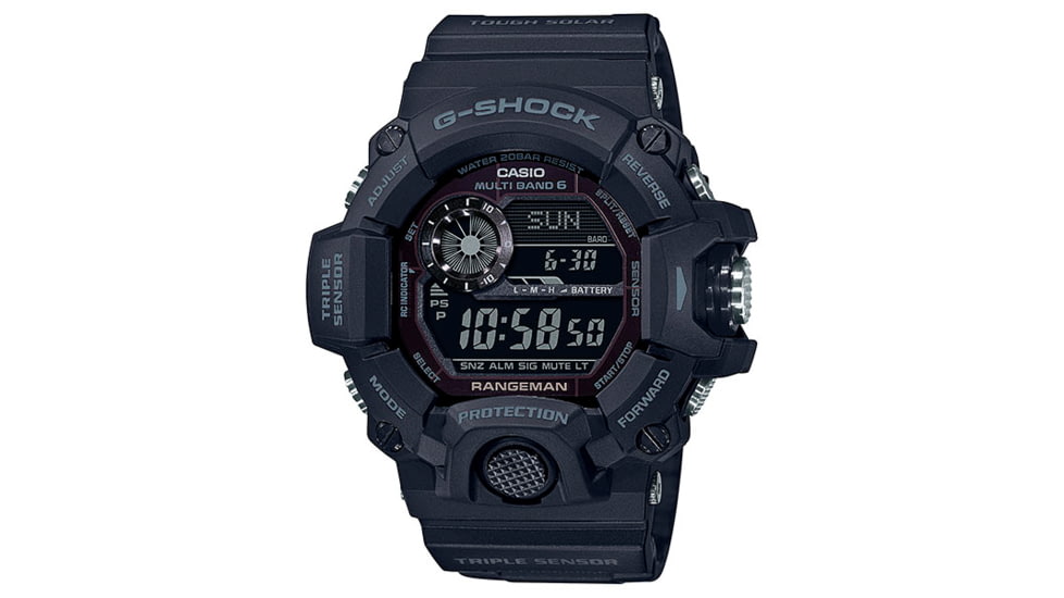 Casio Tactical Rangeman G-Shock Solar Atomic Watch, Black, One Size, GW9400-1B
