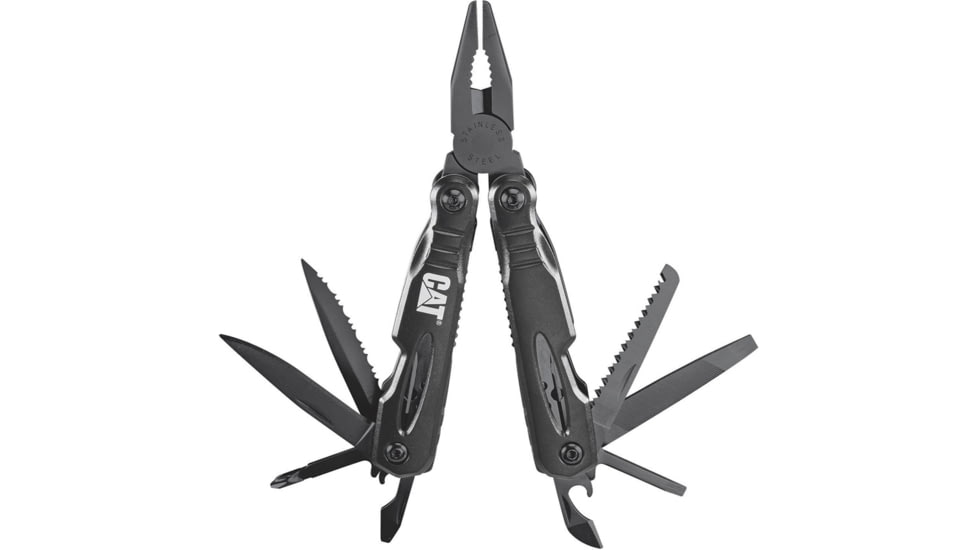Caterpillar Multi-Function Tool 13-in-1, 6.38 overall, Black aluminum handle, 980021