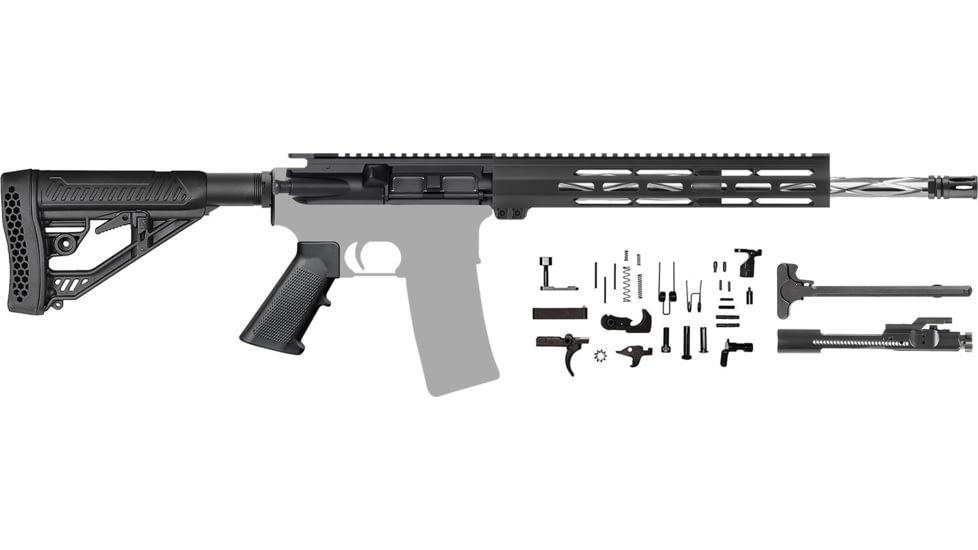 CBC Industries 1-8 Twist Diamond Flute Rifle Kit Handguard, AR-15, 16in, .223 Wylde, 12in M-Lok, 205-156