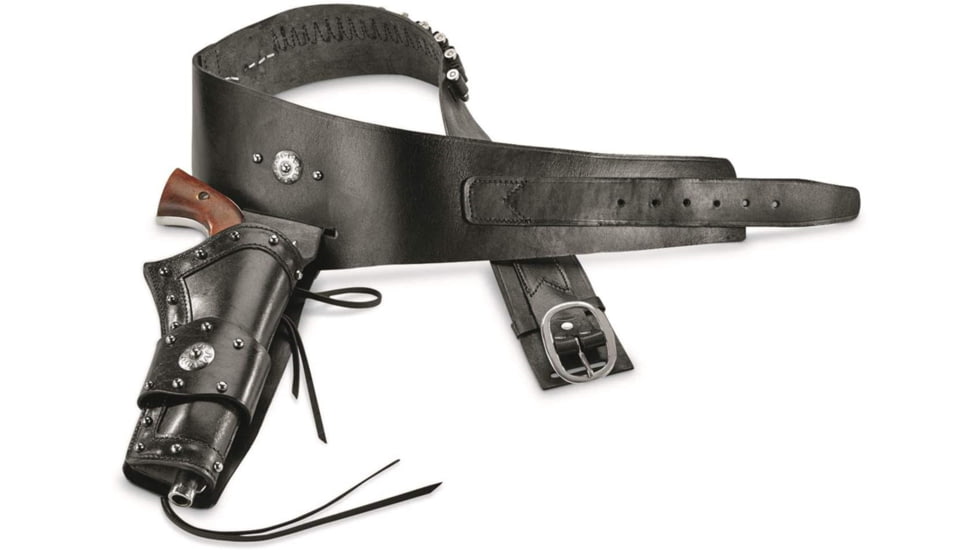 Cebeci Arms Cowboy Single Action Belt And Holster, .38/.357 Caliber, Black, Extra Large, 604871BXL