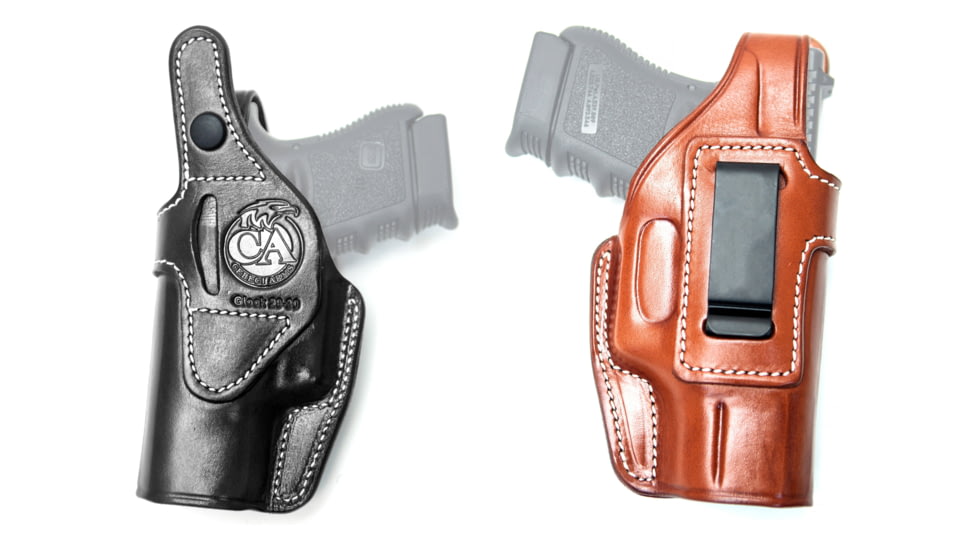 Cebeci Arms CZ 75 Leather IWB Holster, Black, Tan