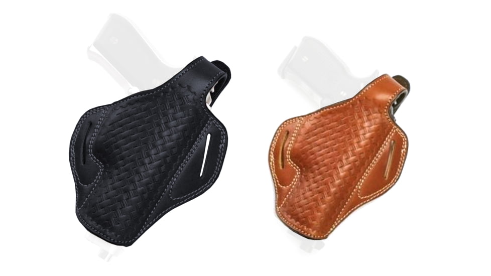 Cebeci Arms H&amp;K Leather Baksetweave Pancake Holster 20948, Black, Tan