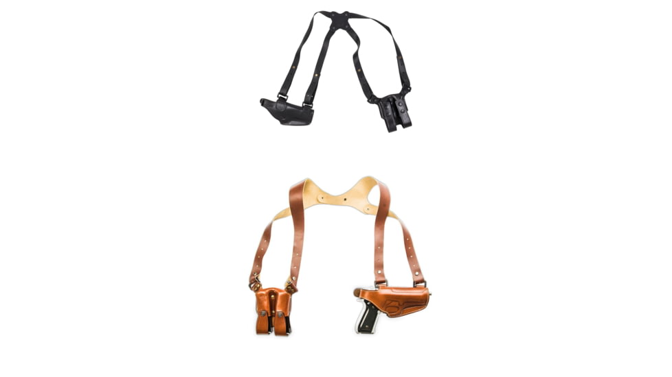 Cebeci Arms HK Leather Horizontal Shoulder Holster LHS 21020, Black, Tan