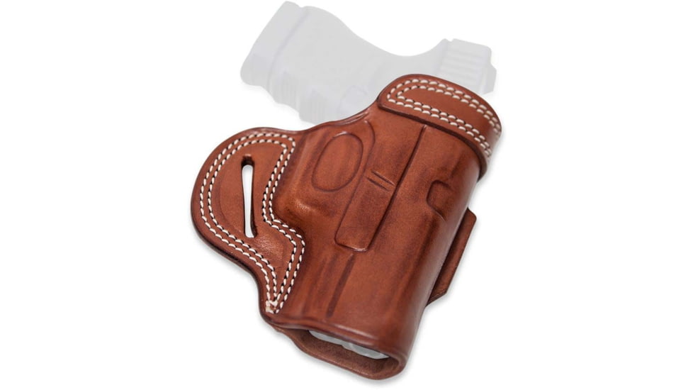 Cebeci Arms Leather Belt Reinforced Combat Grip Holsters, Canik TP9, Right, Tan, 20724RT84