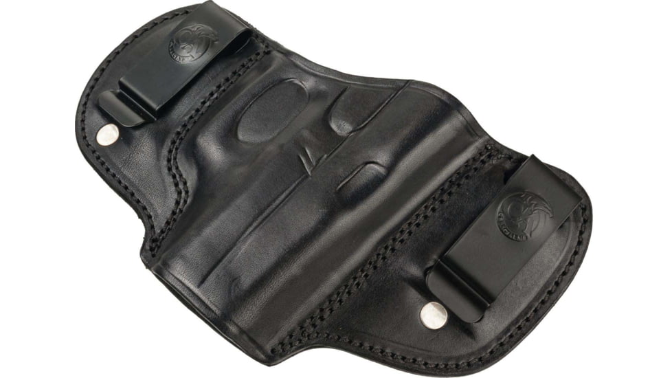 Cebeci Arms Leather Double Clip Inside Waistband Holster, Sig Sauer P320, Left Hand, Black, 20590LB14
