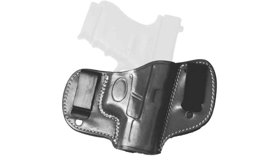 Cebeci Arms Leather Double Clip Inside Waistband Holster, Sig Sauer P320, Left Hand, Black, 20590LB14