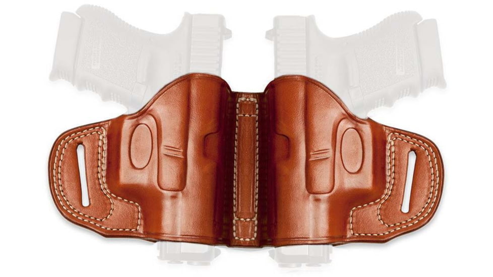 Cebeci Arms Leather Dual Holster for Glock 19, 23, Tan, Ambidextrous - Dual, 20645AT20