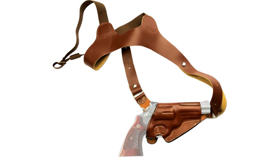 Cebeci Arms Leather Horiz. Shoulder Holster REV for SW J Frame Revolvers 2in, Tan, Right 20986RT01