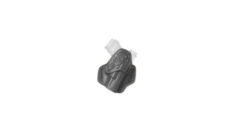 Cebeci Arms Leather Floral Design Combat Grip Holsters, SCCY CPX2, Right, Black, 20860RB79