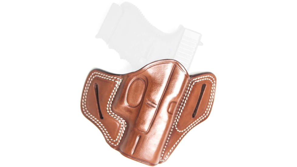Cebeci Arms Leather Pancake Holster Combat Grip for Glock 19, 23, Tan, Left 20825LT20