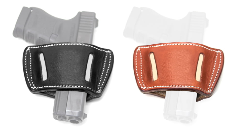 Cebeci Arms Leather Yaqui Holster For Autos and Revolvers - Ambi, Black, Tan