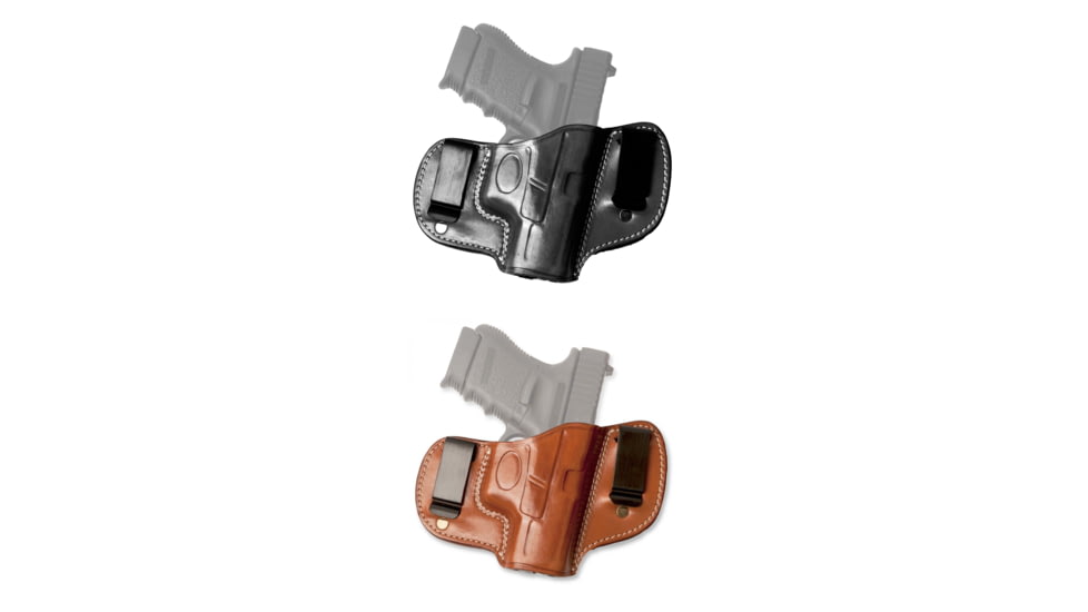Cebeci Arms Springfield Leather Double Clip Inside Waistband Holster 20590, Black, Tan