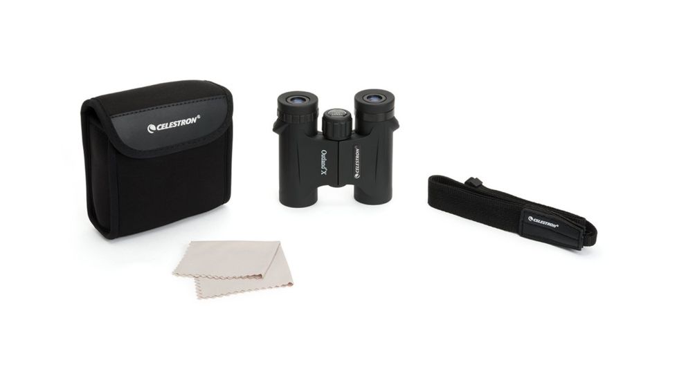 Celestron Outland X 10x25 Roof Prism Binocular, Black - 71341