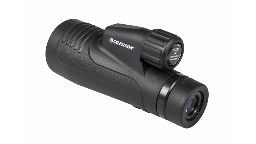 Celestron Outland X 20x50 Monocular w/ Tripod &amp; Smartphone Adapter, 11 mm, Bak-4, Multicoated, Black, 72372