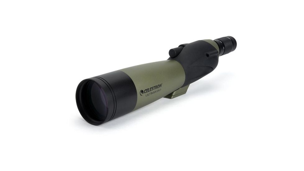 Celestron Ultima 80 Spotting Scope, Straight, 20-60x80 Zoom, Matte, 52254