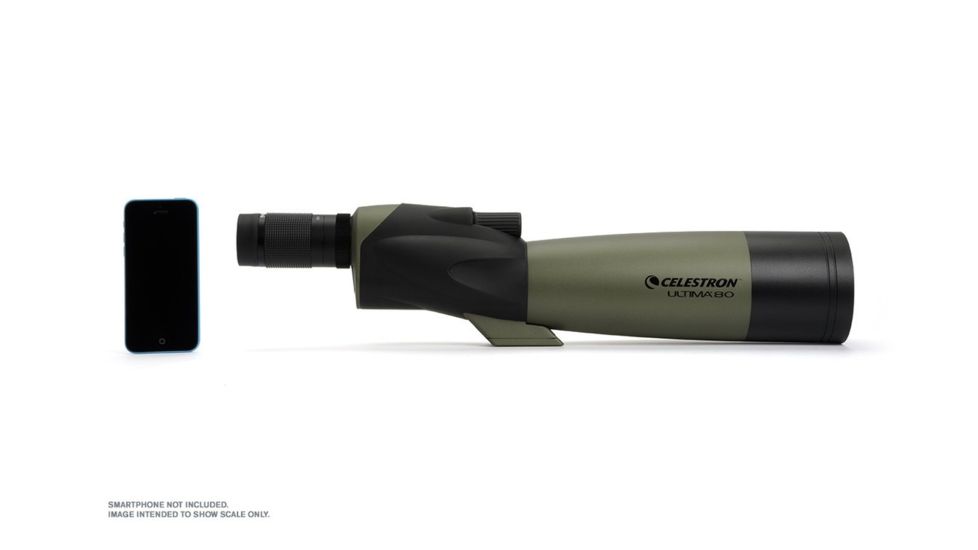 Celestron Ultima 80 Spotting Scope, Straight, 20-60x80 Zoom, Matte, 52254