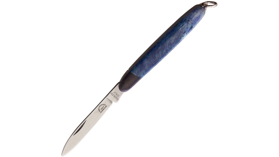 CEM Cutlery Pocket Knife Blue Bone, 1.63 stainless pen blade, Blue smooth bone handle, 59/OB