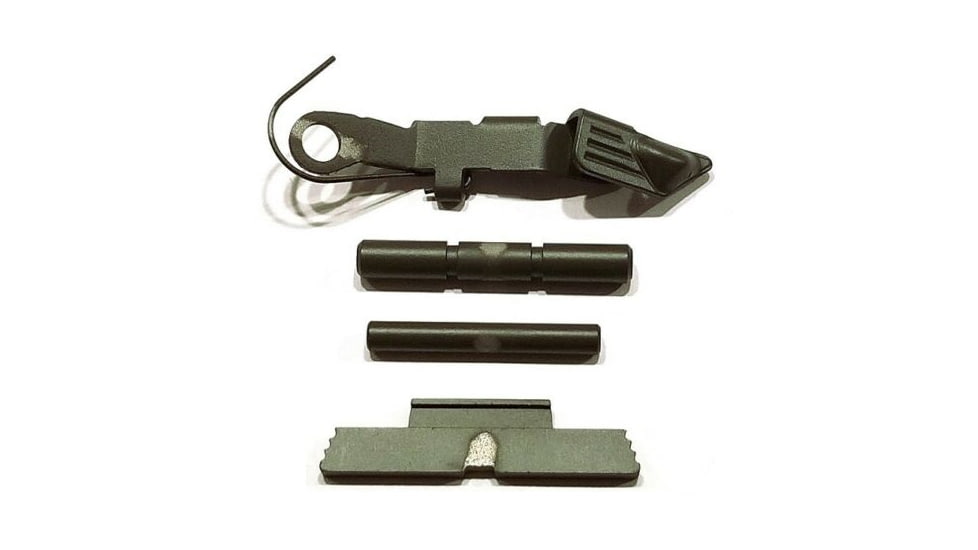 Centennial Defense Systems Extended Control Kit w/Serrated Mag Release for Gen 1-3 Glock 9mm, .40S&W, .357SIG, 2 Pins, OD Green, 40104