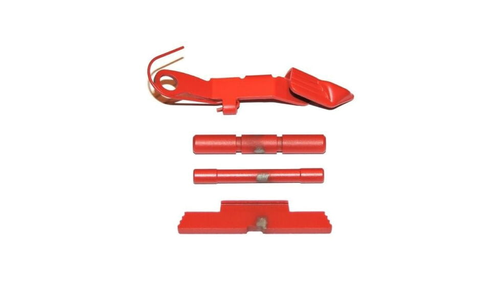 Centennial Defense Systems Extended Control Kit w/Serrated Mag Release for Gen 1-3 Glock 9mm, .40S&W, .357SIG, 2 Pins, Red, 40116