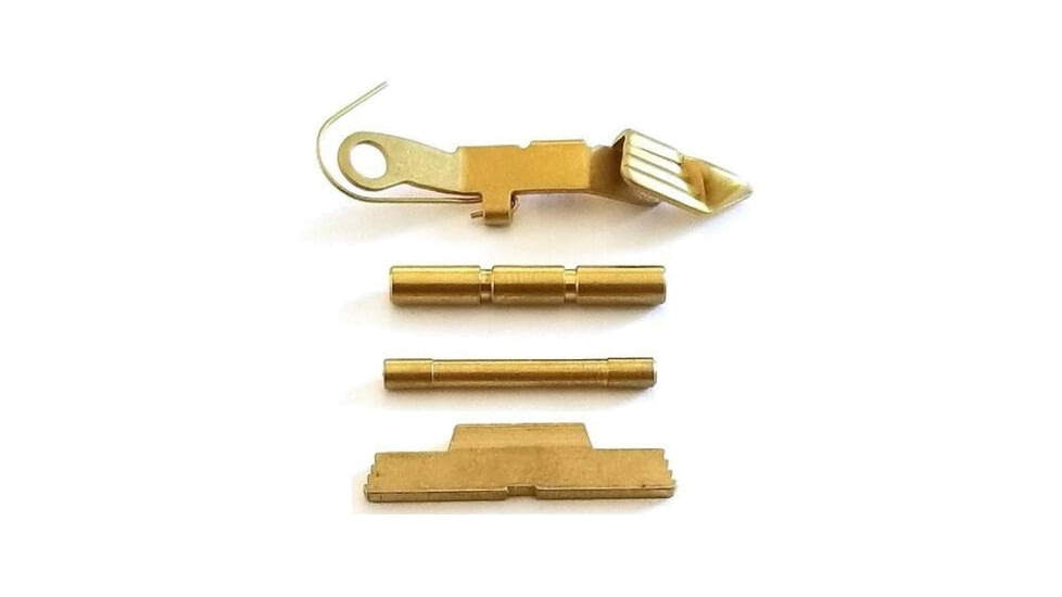 Centennial Defense Systems Extended Control Kit for Gen 1-4 Glock, 2 Pins, TiN, Gold, 40062
