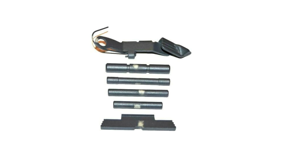 Centennial Defense Systems Extended Control Kit w/Serrated Mag Release for Gen 4 Glock 9mm, .40S&W, .357SIG, 4 Pins, Glock Gray, 40091