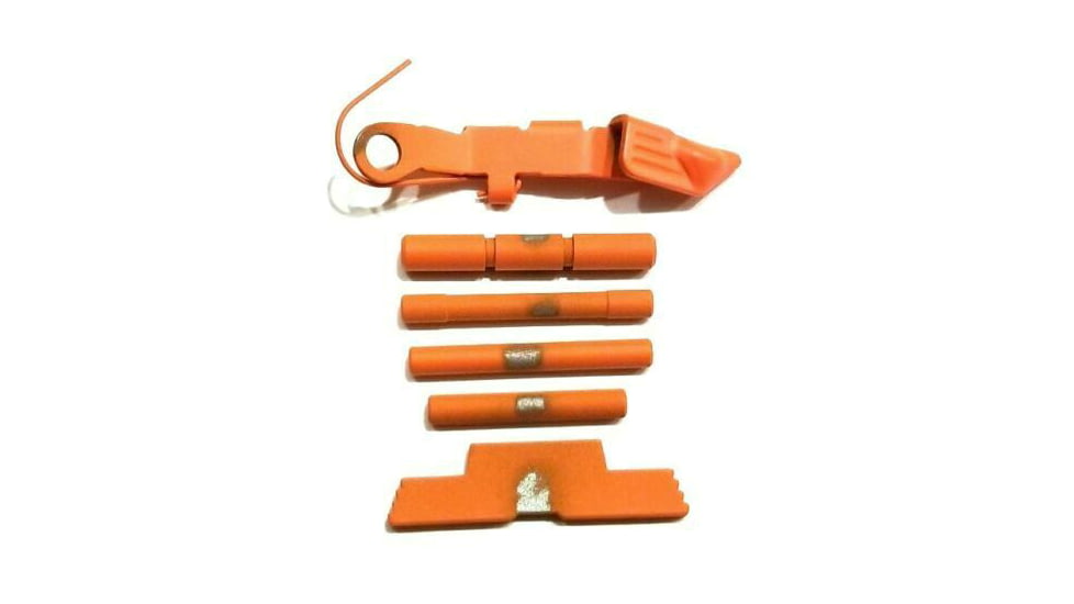 Centennial Defense Systems Extended Control Kit w/Serrated Mag Release for Gen 4 Glock 9mm, .40S&W, .357SIG, 4 Pins, Hi-Viz Orange, 40099