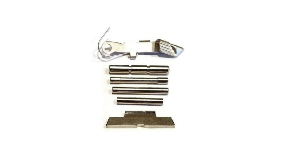 Centennial Defense Systems Extended Control Kit w/Serrated Mag Release for Gen 4 Glock 9mm, .40S&W, .357SIG, 4 Pins, Nickel, 40103