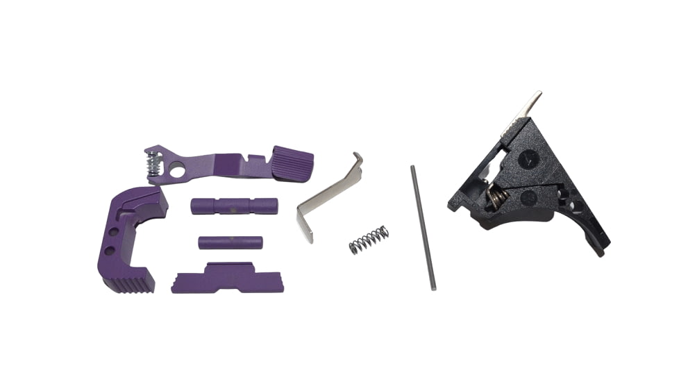 Centennial Defense Systems Glock 43 Lower Parts Kit, 5lb Mag Catch Spring, 25% Power Trigger Spring, Purple, LPK-EXT-MOD70