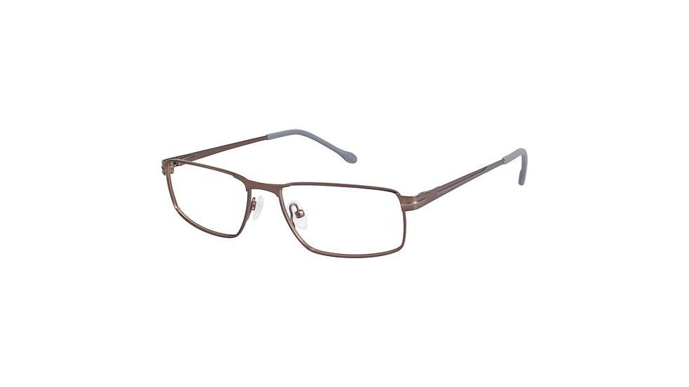 Champion Eyes 1008 Single Vision Prescription Eyeglasses - Frame BROWN/GREY, Size 53/16mm CU100803