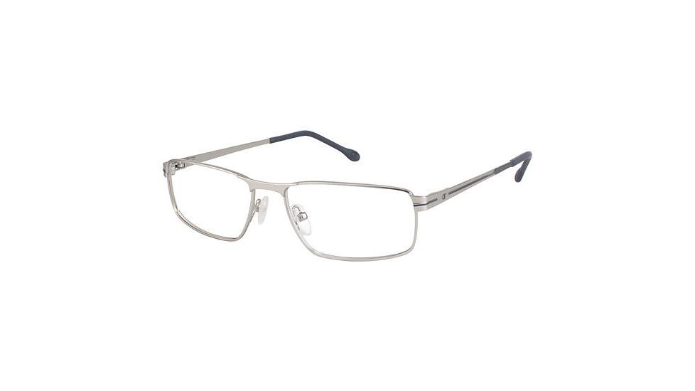 Champion Eyes 1008 Single Vision Prescription Eyeglasses - Frame SILVER/NAVY, Size 53/16mm CU100802