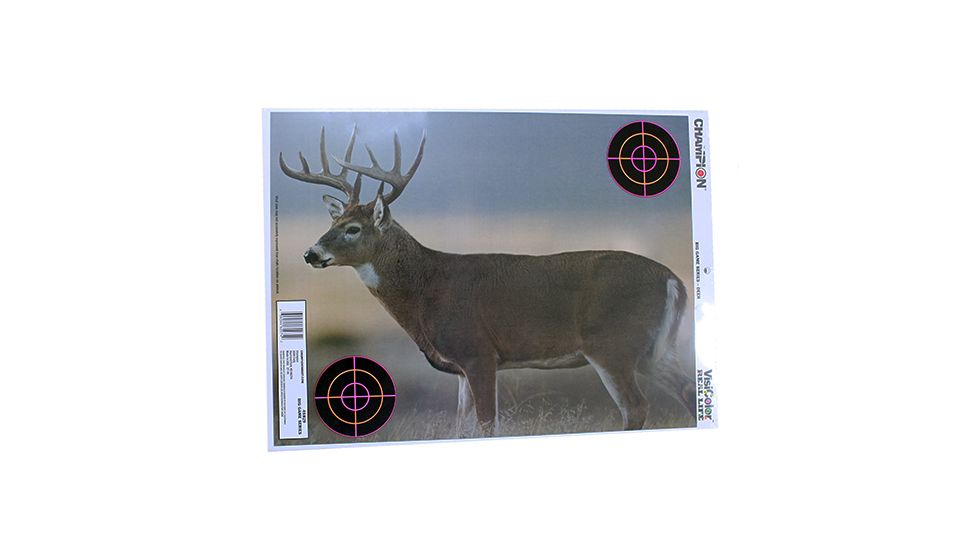 Champion Traps and Targets VisiColor Real Life Big Game Deer/Bear/Antelope Four Of Each for 12 Total Targets Per Package, 45829