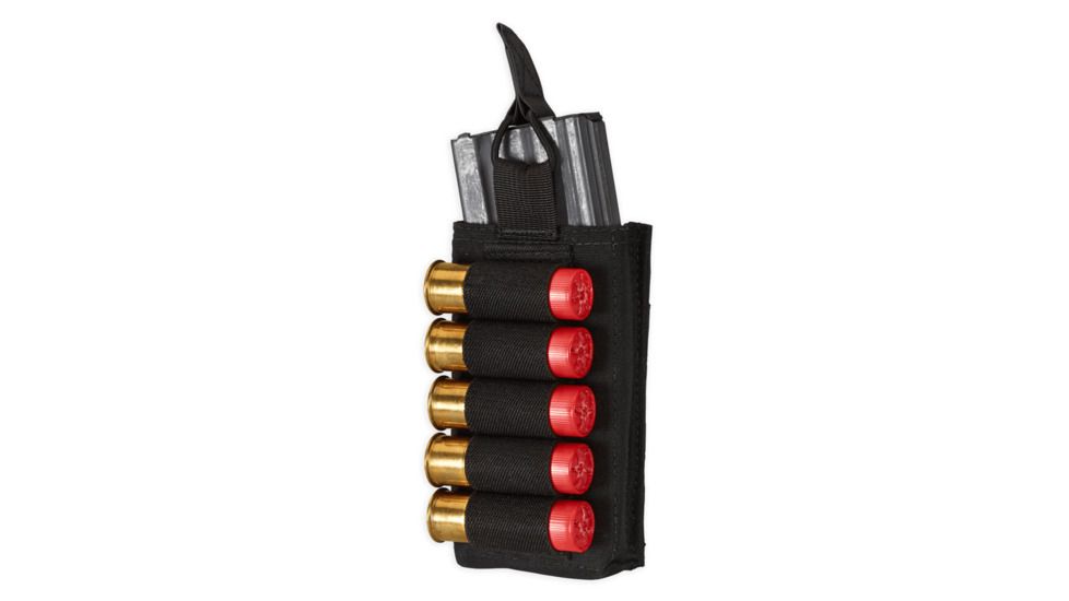 Chase Tactical Single Strip Mag Pouch, 5.56 / Shotgun, Black, One Size, NSN NONE, CT-20556SSP-BK