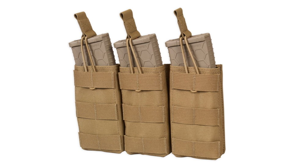 Chase Tactical Triple 5.56 Mag Pouch, Coyote, One Size, CT-20556MP3-CT