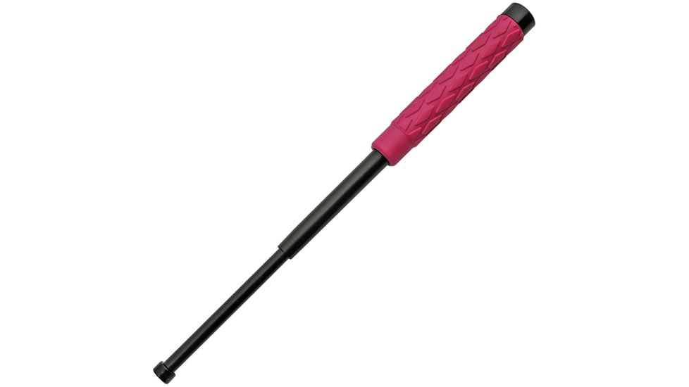 China Made Collapsible Baton Pink/Blk 16, Pink rubberized handle, 220051-16