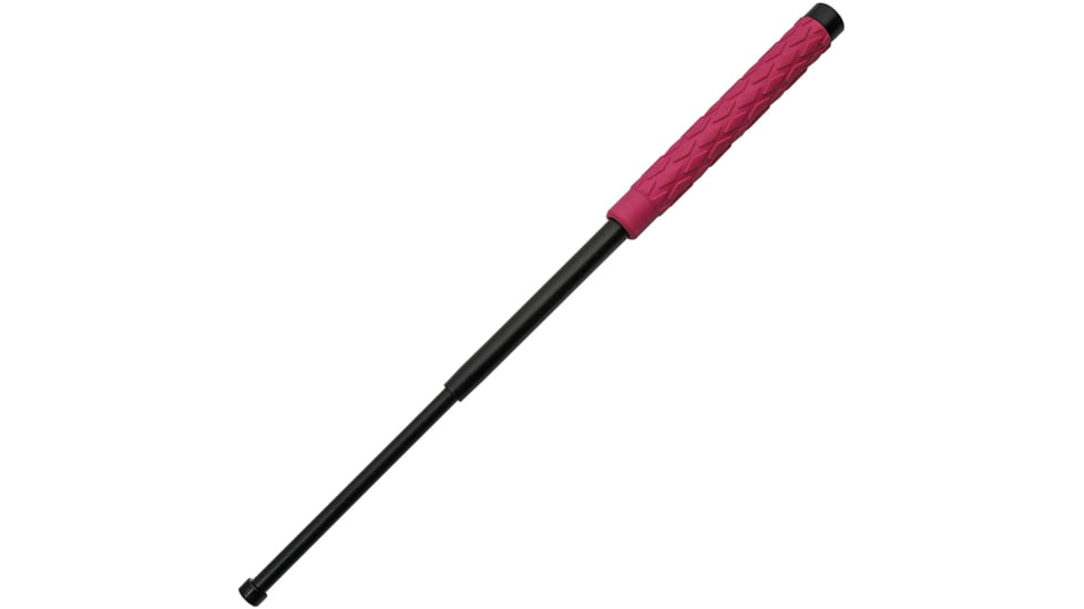 China Made Collapsible Baton Pink/Blk 21, Pink rubberized handle, 220051-21