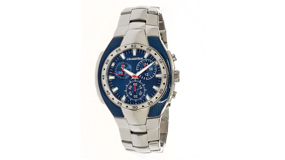 Chronotech Active 7060  Watch - Stainless Steel Band, Blue Face Ct.7060m/03m