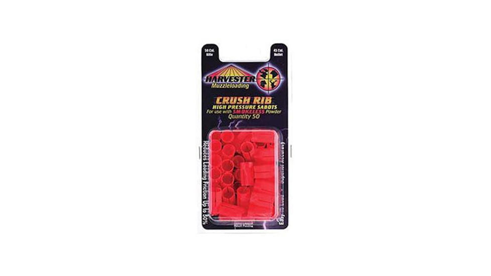 Claybuster Harvester Muzzleloader 50 Cal. Crush Rib Sabots Fit 45 Cal. Bullets Smokeless 50/pk, H25045SRR