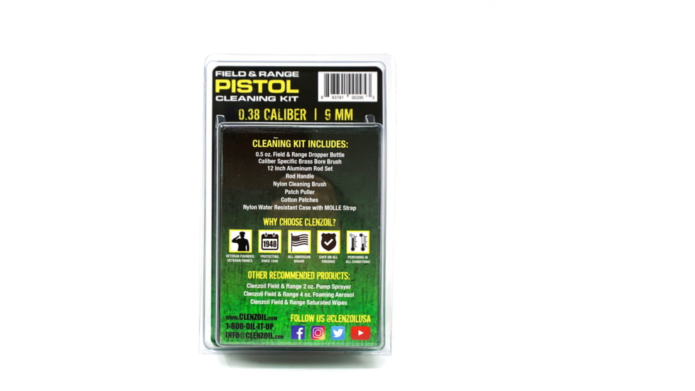 Clenzoil Pistol Kit, 38 Caliber / 9 mm, Black, 2953