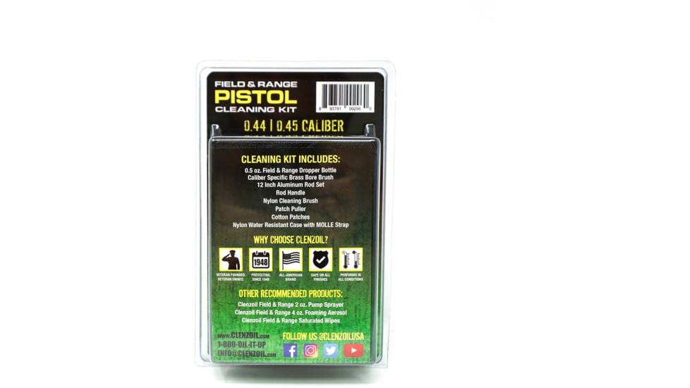 Clenzoil Pistol Kit, 44/45 Caliber, Black, 2960