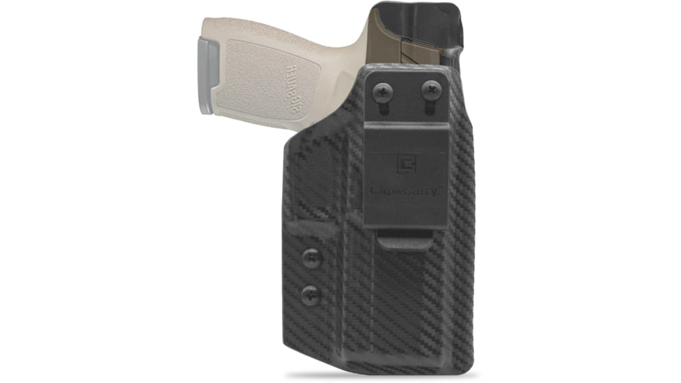 Clip &amp; Carry IWB Kydex Holster for the Sig Sauer P320 Compact, Carbon Fiber Black, Right-Handed, SSP320-C-CF-BLK-R