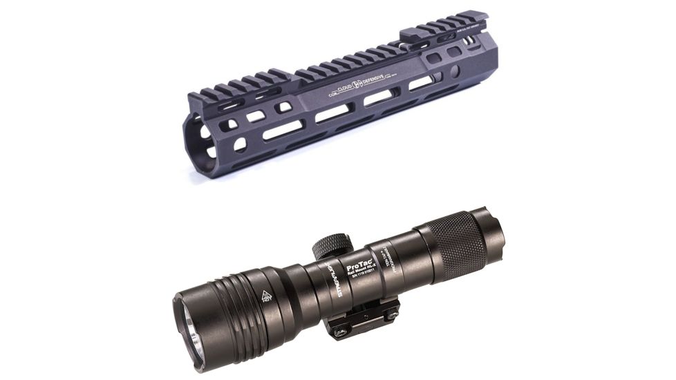 Cloud Defensive Rail System with Streamlight ProTac Railmount HL-4X Weapon Light - Black