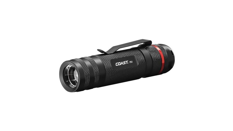 Coast PX1 Pure Beam 3xAAA, Focusing Flashlight CP 315 Lumens, Black, Clam 20864