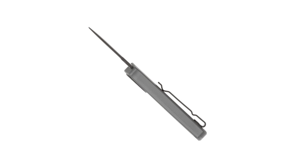 CobraTec Knives California 952 OTF Knife, 1.75in, Stonewashed D2 Steel, Non-Serrated Dagger Blade, Grey Handle, 952GRYDAGNS