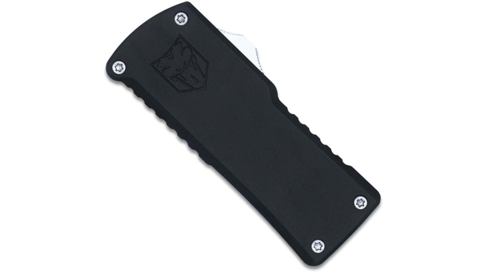 CobraTec Knives Utility OTF Plain Aluminum Blade, 3.38 Black Aluminum Handle, CTOTFUTBLK