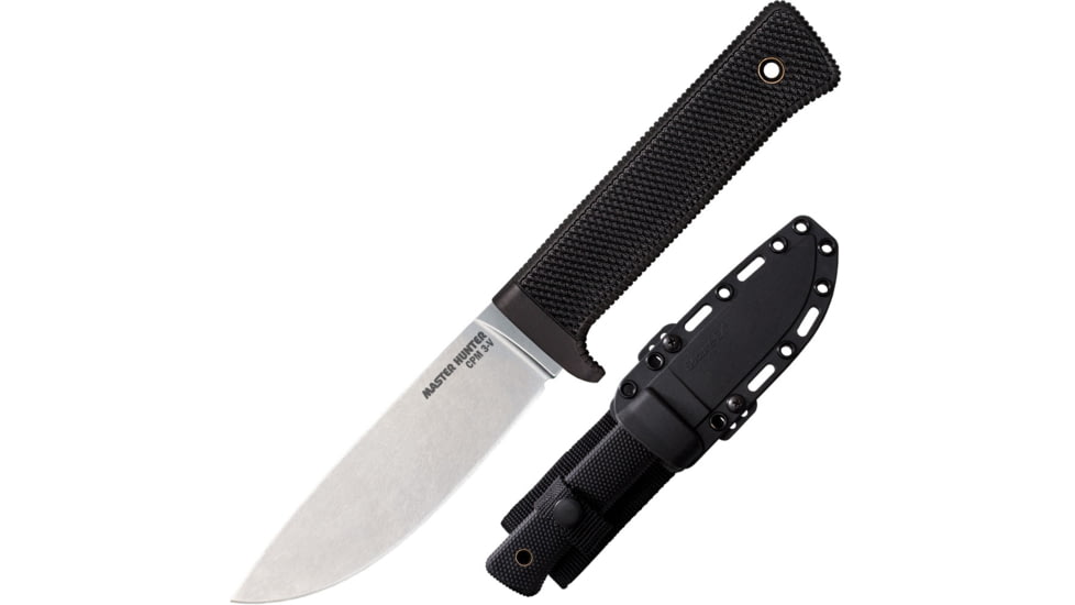Cold Steel 3V Master Hunter Fixed Blade Knife, 4.5 in, American CPM 3V High Carbon, Kray-Ex Handle, CS-36CB