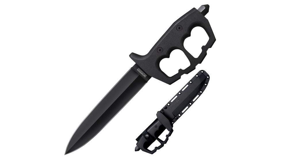 Cold Steel Chaos Double Edge, Black Aluminum Handle, Plain Edge, CS-80NTP