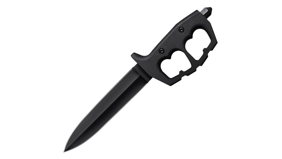 Cold Steel Chaos Double Edge, Black Aluminum Handle, Plain Edge, CS-80NTP