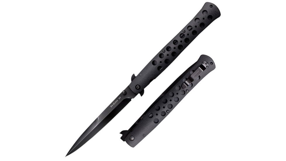 Cold Steel CS26C6AA Ti-Lite 6 Folding Spear Point Plain Black W/DLC Cooating S