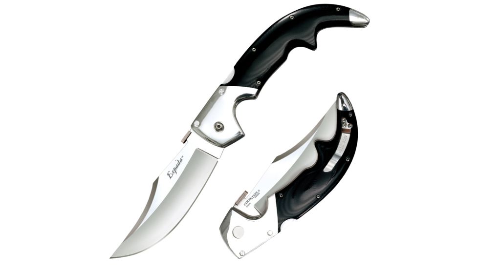 Cold Steel Espada Large 12.25 inch Folding Knife, Black/Silver, CS-62MB
