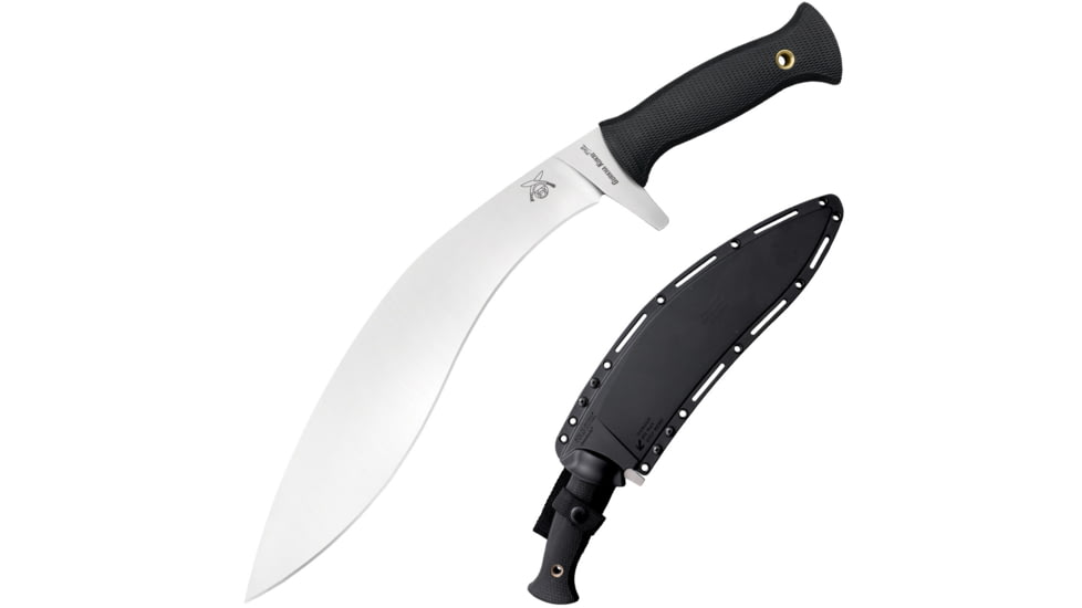 Cold Steel Gurkha Kukri Plus 3V Knife, 12in, 3-V Steel, Kukri Blade, Long Kray-Ex Black Handle, 35GKP